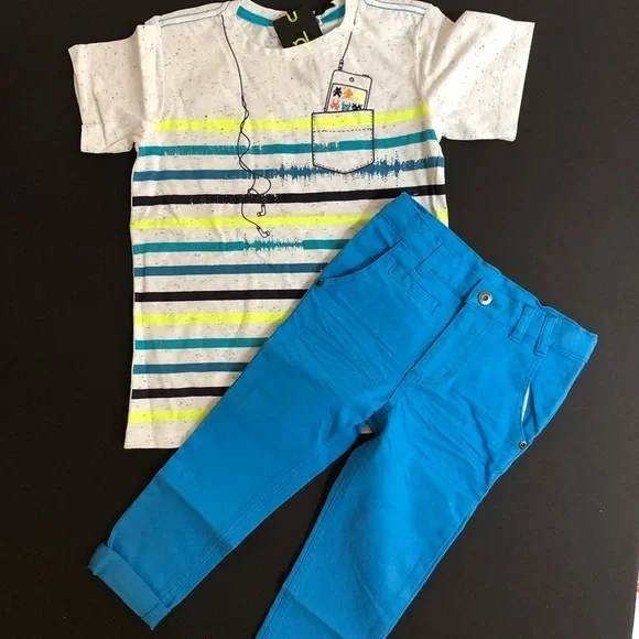 Petit Lem 5 pocket twill pants in light blue!! - Picture 1 of 8